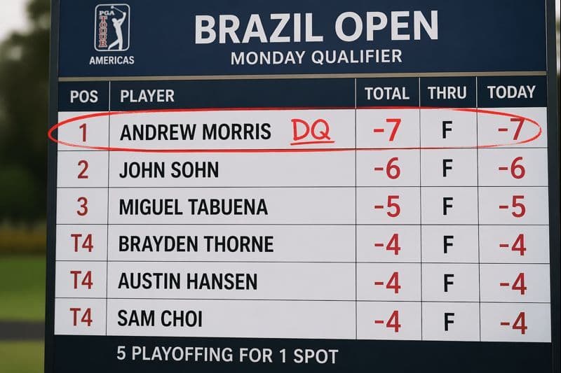 Only at a Monday Q. DQ'd, still playing, and leading